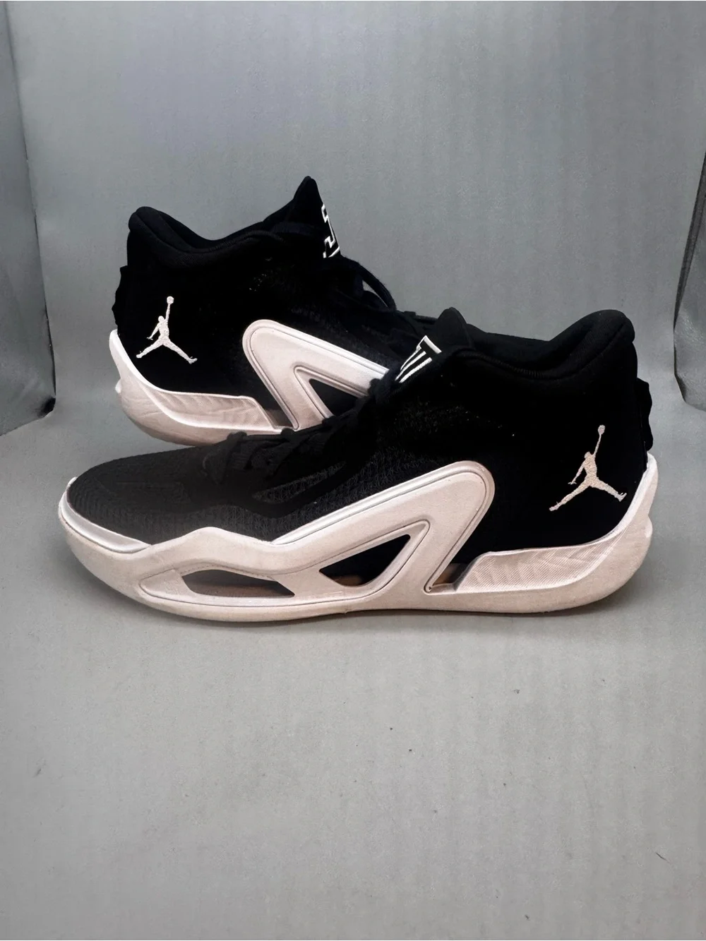 Size 12 - Air Jordan Tatum 1 TB Black White Basketball Mens Mid Top Shoes
